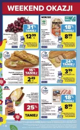 Gazetka promocyjna Carrefour - Gazetka Weekend okazji już od czwartku! - Gazetka - ważna od 14.03 do 14.03.2026 - strona 2 - produkty: Ryba, Bagietka, Winogrona, Kotlet, Bagietka czosnkowa, Krewetki, Chleb, Wino