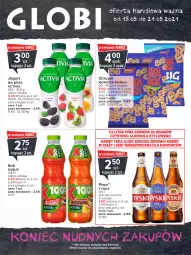 Gazetka promocyjna Carrefour - Gazetka Globi - Gazetka - ważna od 24.05 do 24.05.2021 - strona 1 - produkty: Piwa, Piwo, Piec, Sok, Gra, Jogurt, Kosz, Tyskie, Activia, Chrupki, Kubuś, Monster Munch