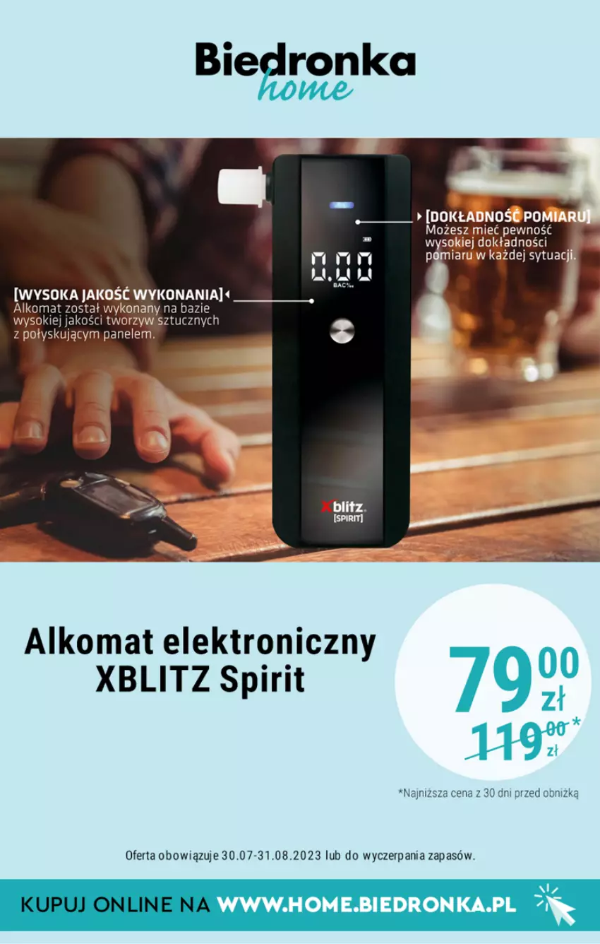 Gazetka promocyjna Biedronka - Biedronka Home - Gazetka - Biedronka.pl - ważna 30.07 do 31.08.2023 - strona 4 - produkty: Alkomat, Sok, Xblitz