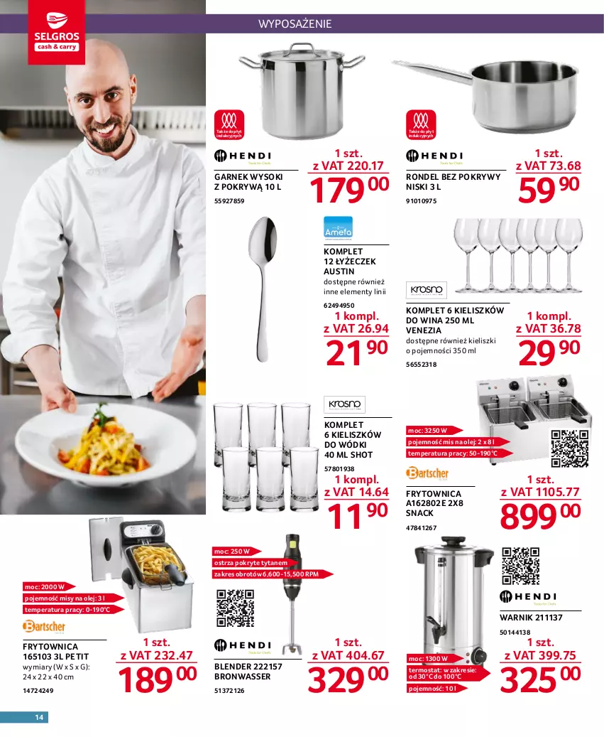 Gazetka promocyjna Selgros - Oferta gastronomiczna - ważna 05.01 do 18.01.2023 - strona 14 - produkty: Blender, Garnek, Olej, Rondel, Ser, Sok, Termos, Tytan