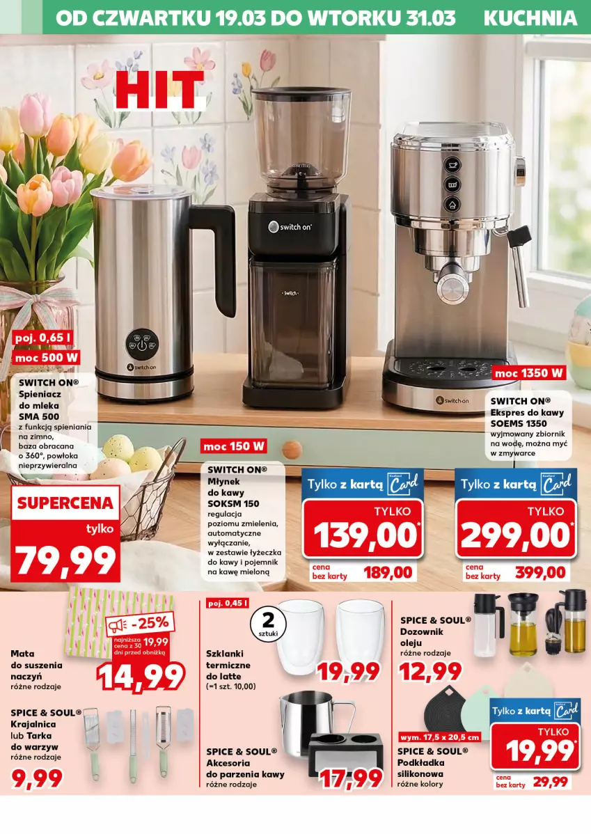 Gazetka promocyjna Kaufland - Kaufland - ważna 19.03 do 31.03.2026 - strona 10 - produkty: Acana, Dozownik, Kuchnia, Lanki, Młynek, Młynek do kawy, Olej, Podkład, Podkładka, Pojemnik, Sok, Tarka