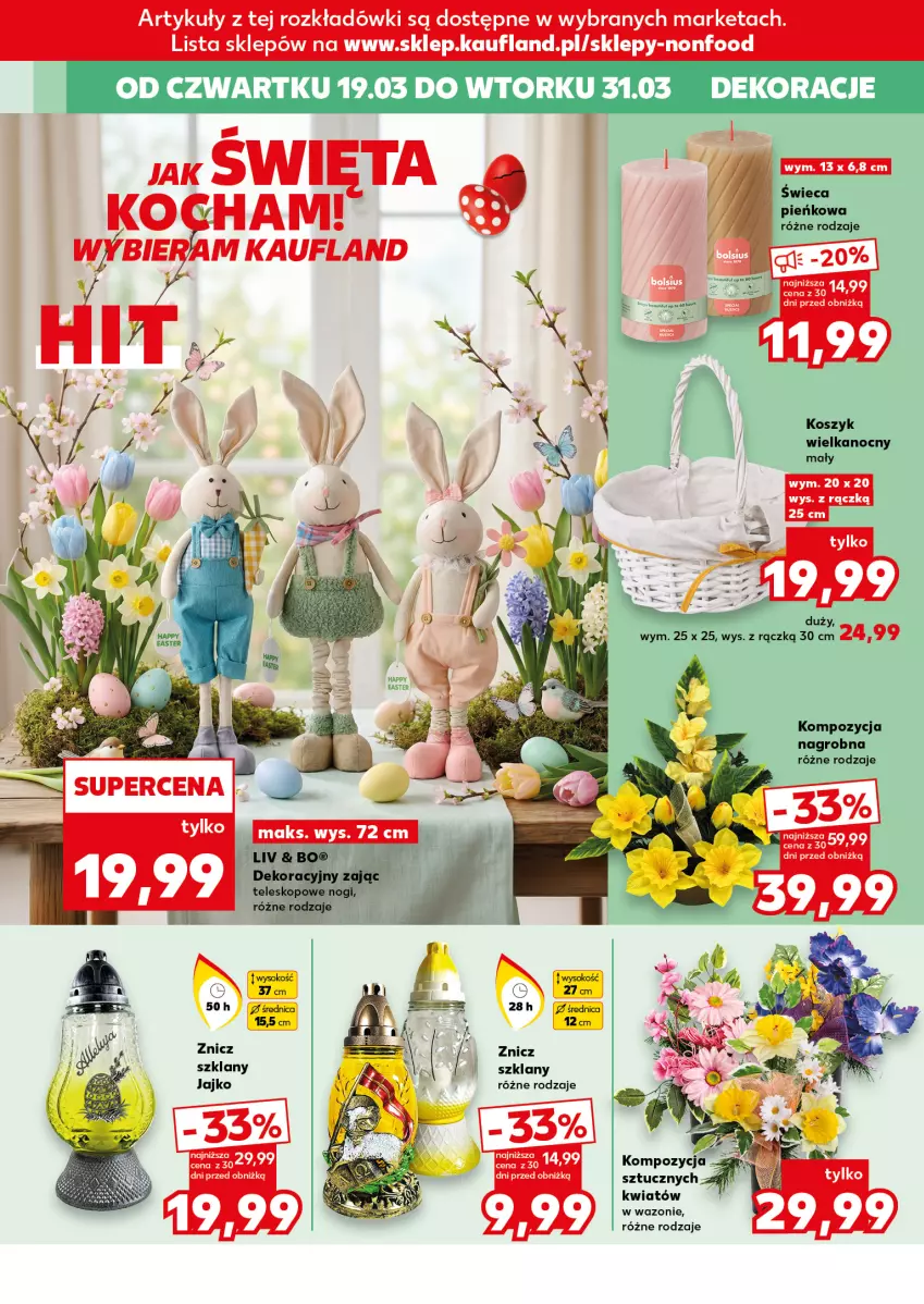 Gazetka promocyjna Kaufland - Kaufland - ważna 19.03 do 31.03.2026 - strona 14 - produkty: Kosz, Teleskop, Wazon, Znicz