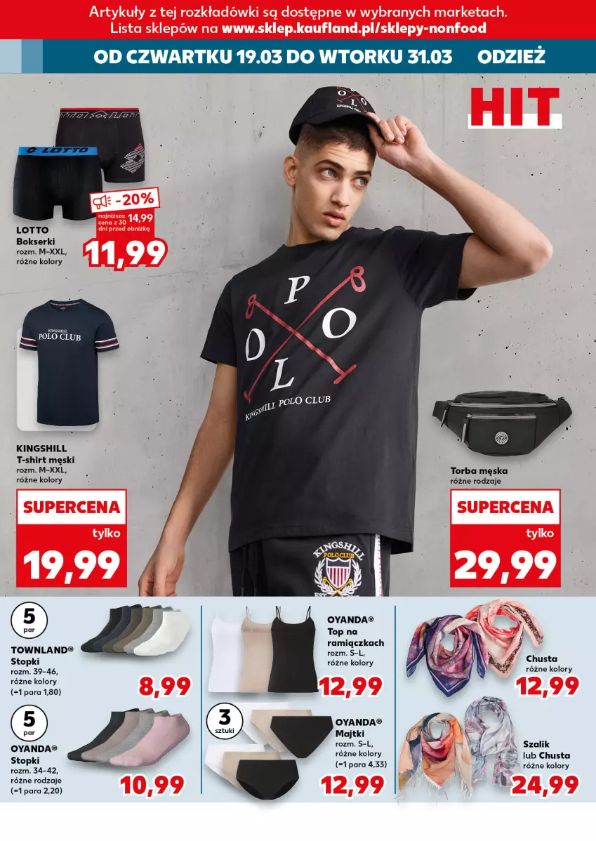 Gazetka promocyjna Kaufland - Kaufland - ważna 19.03 do 31.03.2026 - strona 8 - produkty: Bokserki, Chusta, Majtki, Ser, Szal, T-shirt, Top, Torba