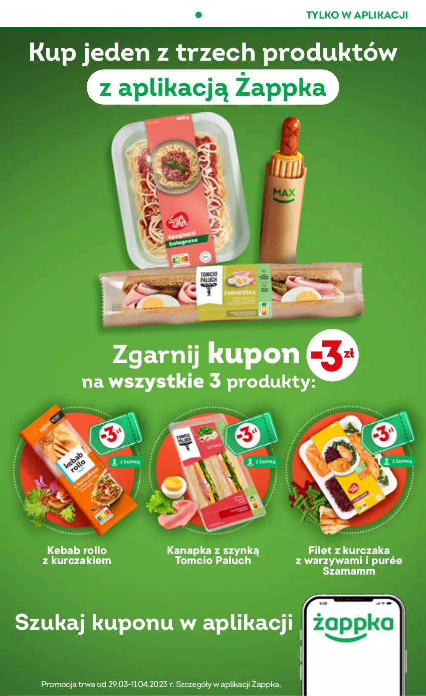 Gazetka promocyjna Żabka - ważna 29.03 do 11.04.2023 - strona 11 - produkty: Kebab, Kurczak, Pur, Warzywa