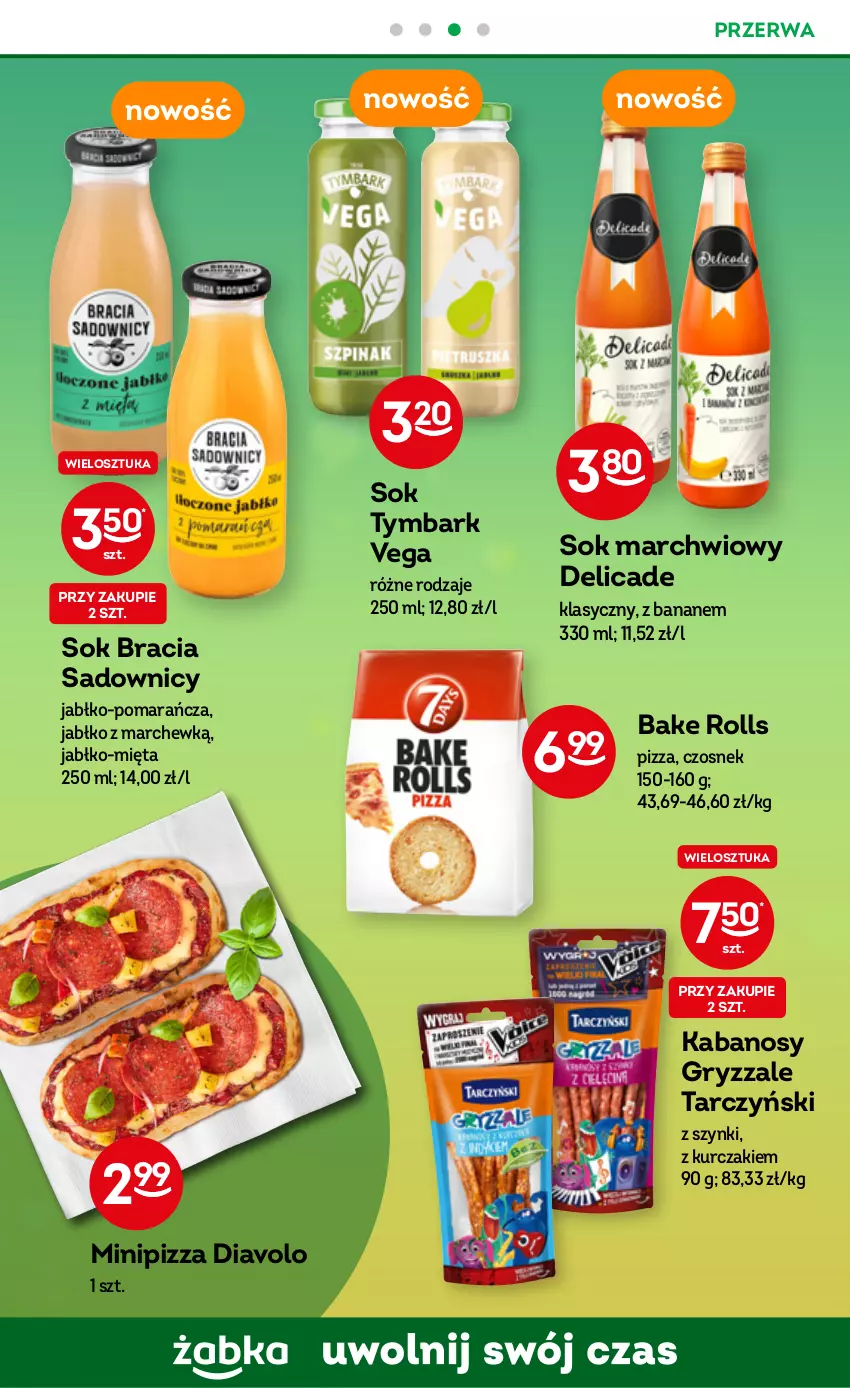 Gazetka promocyjna Żabka - ważna 29.03 do 11.04.2023 - strona 54 - produkty: Bake Rolls, Czosnek, Gry, Kabanos, Kurczak, Mięta, Pizza, Sok, Tarczyński, Tymbark