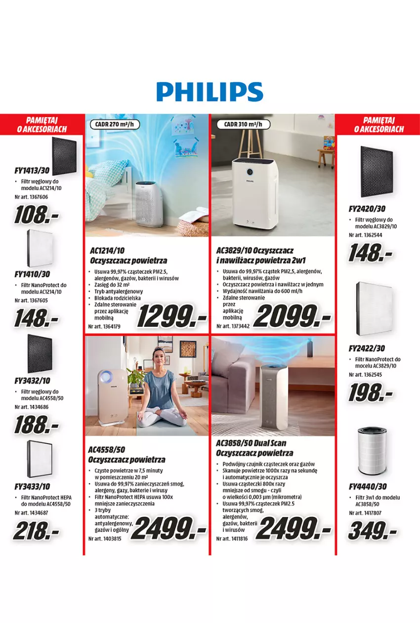 Gazetka promocyjna Media Markt - Gazetka Media Markt - ważna 10.03 do 03.04.2021 - strona 17 - produkty: Fa, Mięta, Mobil, Nawilżacz powietrza, Nuty, Oczyszczacz powietrza, Philips, Ryba, Stek