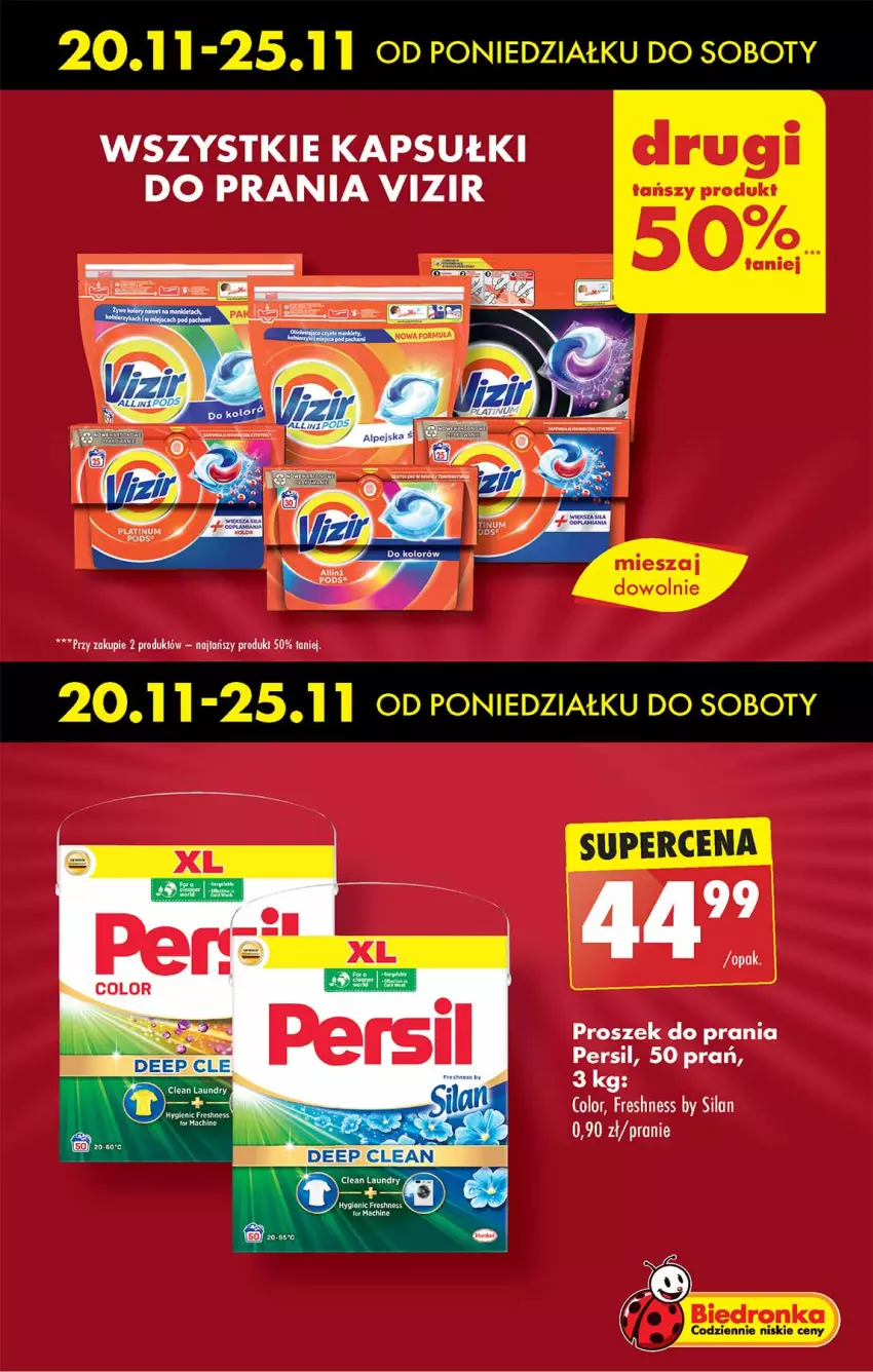 Gazetka promocyjna Biedronka - Od poniedzialku - ważna 20.11 do 25.11.2023 - strona 19 - produkty: Kapsułki do prania, Persil, Proszek do prania, Silan, Vizir