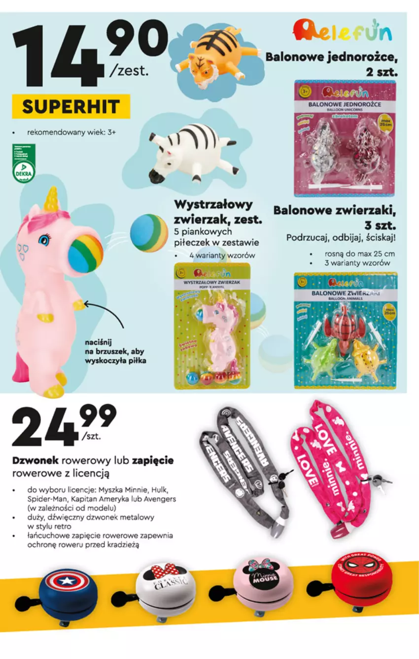 Gazetka promocyjna Biedronka - Okazje tygodnia - ważna 12.04 do 24.04.2021 - strona 15 - produkty: Avengers, Dzwonek, Koc, Minnie, Mysz, Rower