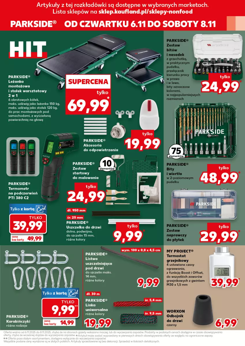 Gazetka promocyjna Kaufland - Kaufland - ważna 06.11 do 12.11.2025 - strona 15 - produkty: Drzwi, Dźwig, Fa, Grzejnik, Inka, Leżanka, Listwa, Parkside, Stołek, Termometr