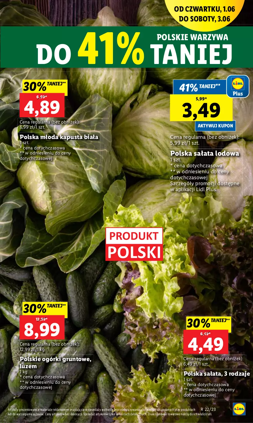 Gazetka promocyjna Lidl - GAZETKA - ważna 01.06 do 03.06.2023 - strona 11 - produkty: Grunt, Sałat, Sałata lodowa, Warzywa