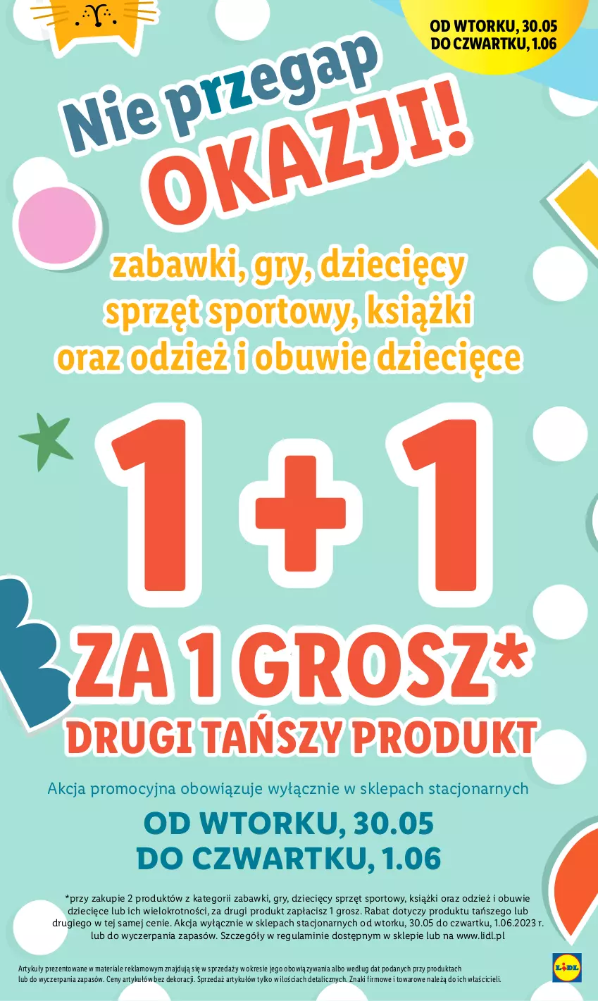 Gazetka promocyjna Lidl - GAZETKA - ważna 01.06 do 03.06.2023 - strona 15 - produkty: Dzieci, Gry, Obuwie, Por, Sport