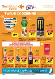 Gazetka promocyjna Carrefour - Gazetka Express - Gazetka - ważna od 12.12 do 12.12.2022 - strona 1 - produkty: Piwo, Ser, Gin, Napój energetyczny, Somersby, Jogurt, Kosz, Activia, Serek homogenizowany, Serek, Schweppes, Danio, Gosh, Napój, Captain Jack