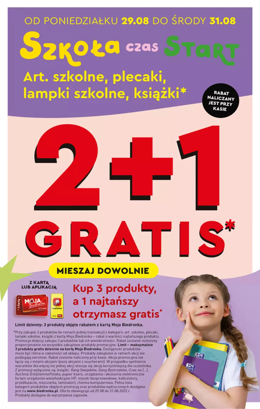 Gazetka promocyjna Biedronka - Okazje tygodnia - ważna 29.08 do 10.09.2022 - strona 30 - produkty: Gra, HP, Komputer, Mysz, Niszczarka, Papier, Plecak, Por, Rama, Ser, Tran, Urządzenie wielofunkcyjne