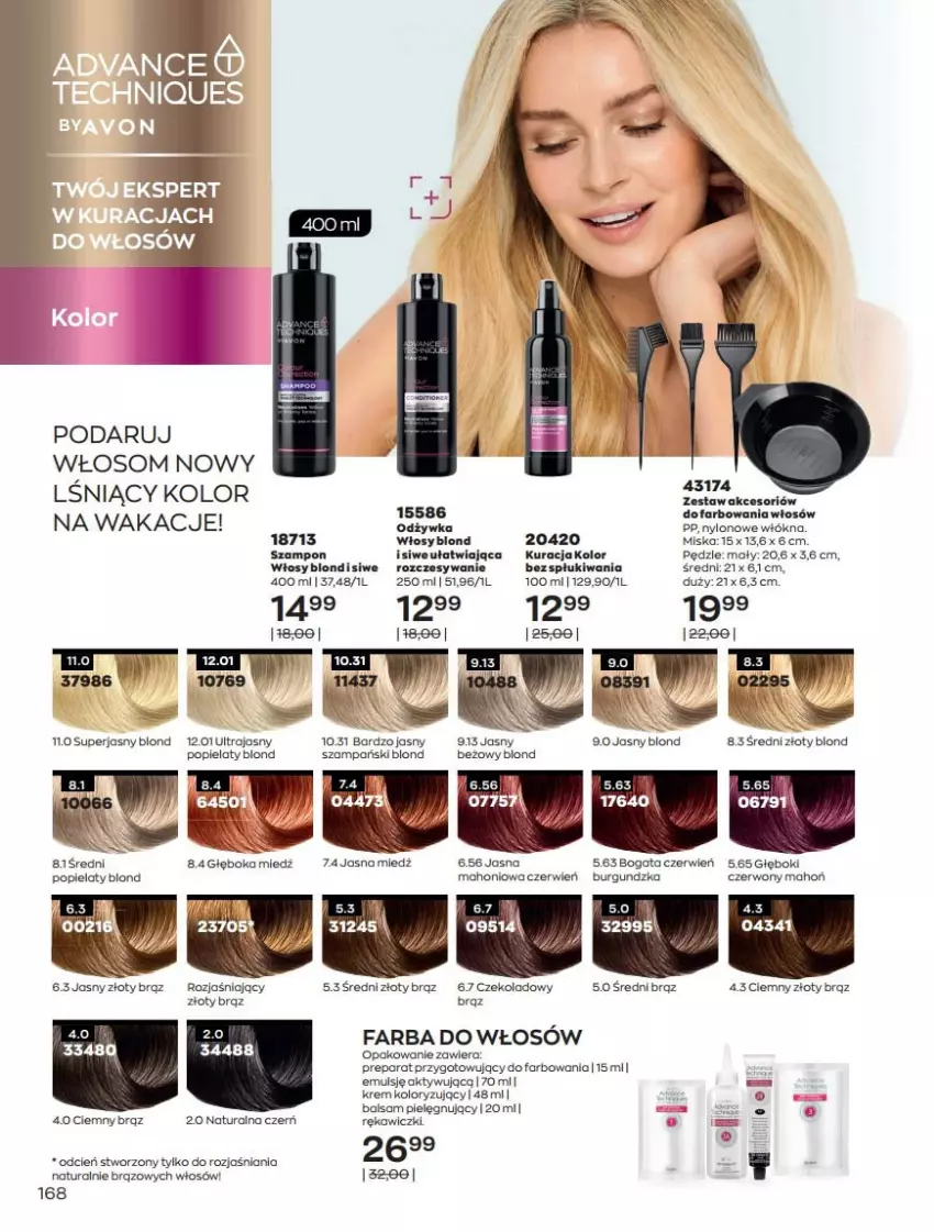 Gazetka promocyjna Avon - Katalog Avon 7/2021 kampania lipiec - ważna 01.07 do 31.07.2021 - strona 168 - produkty: Fa, Farba do włosów, Miska, Odżywka, Szampon