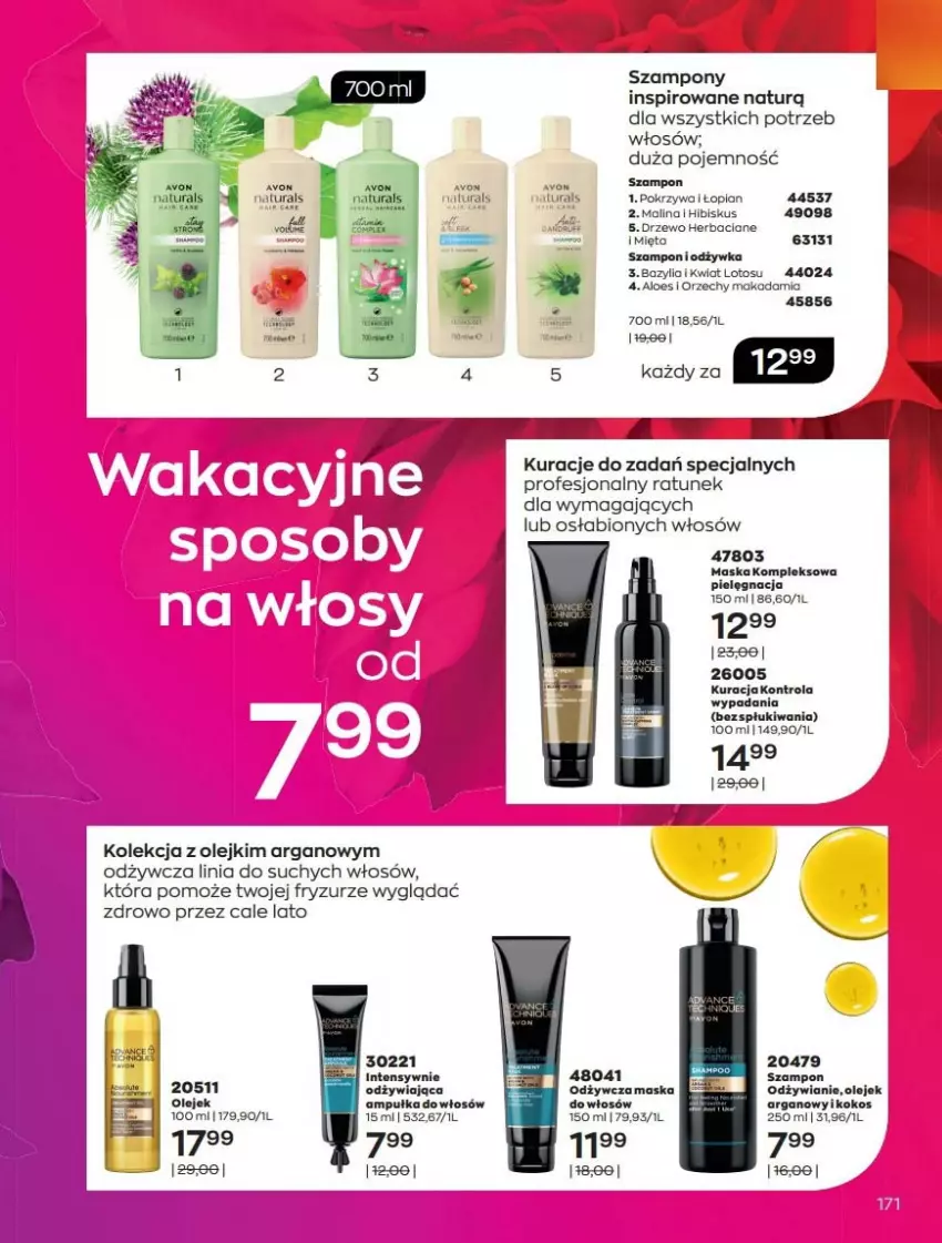 Gazetka promocyjna Avon - Katalog Avon 7/2021 kampania lipiec - ważna 01.07 do 31.07.2021 - strona 171 - produkty: Hibiskus, Kokos, Maska, Mięta, Odżywka, Olej, Szampon