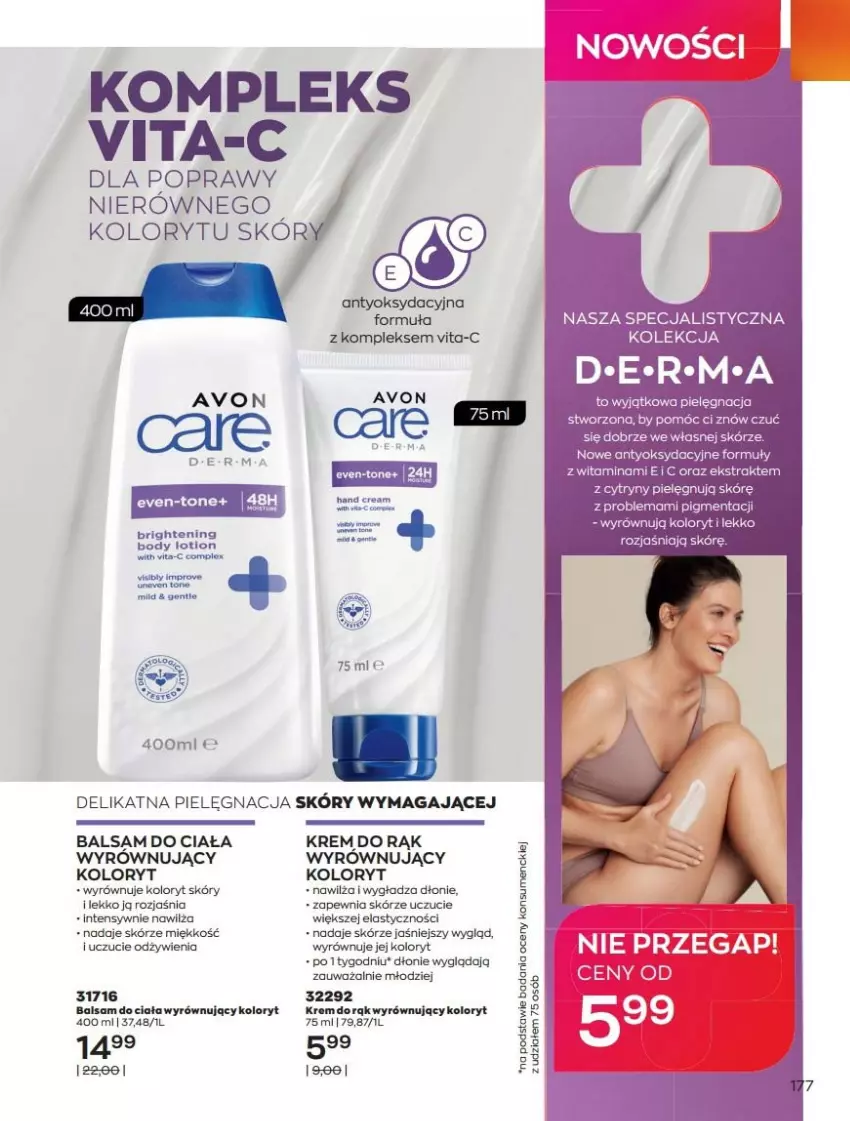 Gazetka promocyjna Avon - Katalog Avon 7/2021 kampania lipiec - ważna 01.07 do 31.07.2021 - strona 177 - produkty: Balsam do ciała, Body, Cytryny, Fa, Krem do rąk, Pielęgnacja skóry