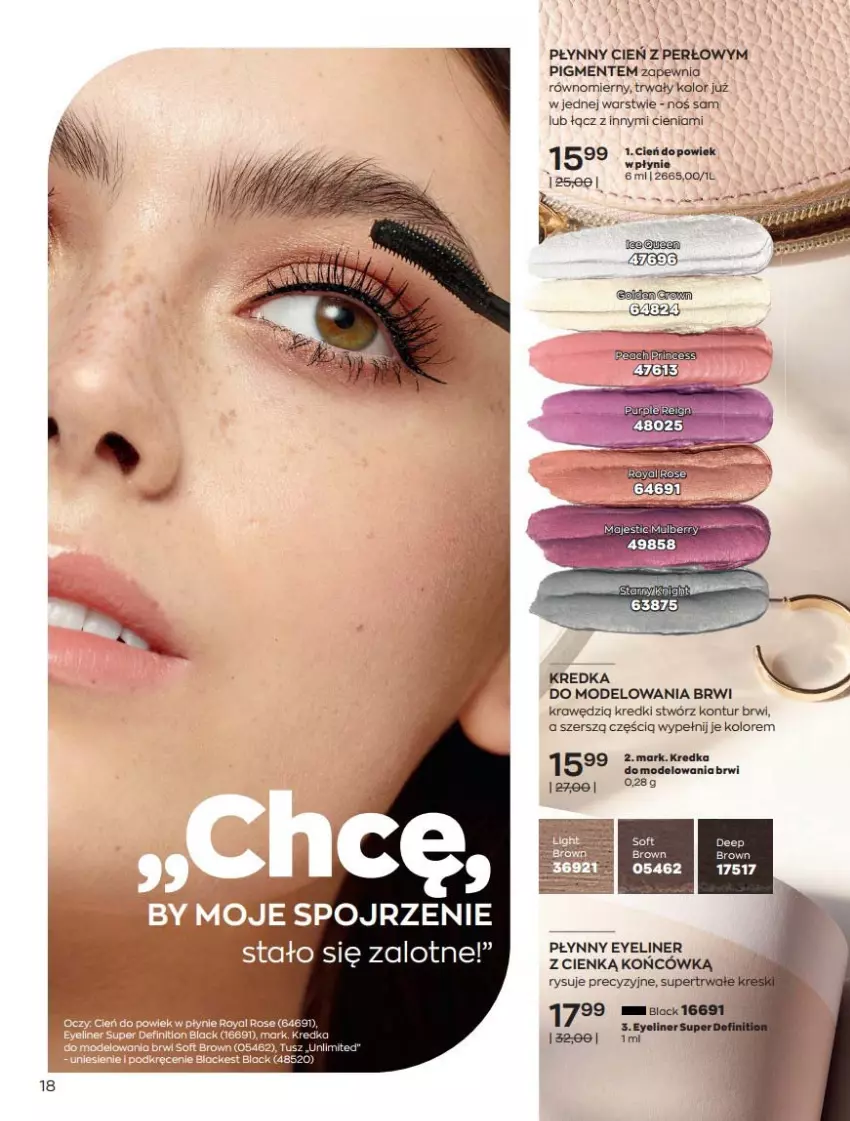 Gazetka promocyjna Avon - Katalog Avon 7/2021 kampania lipiec - ważna 01.07 do 31.07.2021 - strona 18 - produkty: Cień, Tusz