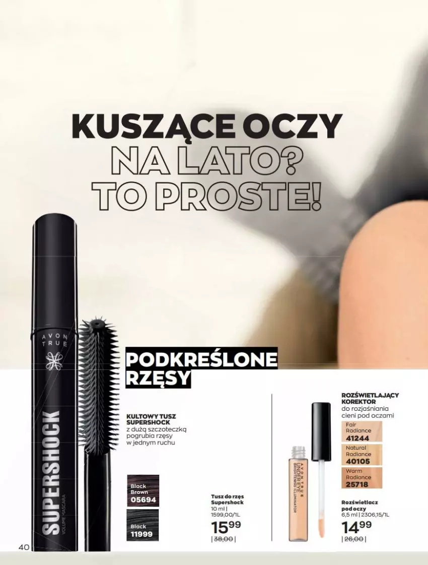 Gazetka promocyjna Avon - Katalog Avon 7/2021 kampania lipiec - ważna 01.07 do 31.07.2021 - strona 40 - produkty: Fa, Rozświetlacz, Tusz