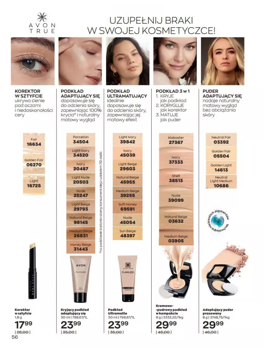 Gazetka promocyjna Avon - Katalog Avon 7/2021 kampania lipiec - ważna 01.07 do 31.07.2021 - strona 56 - produkty: Fa, Podkład, Puder, Rama