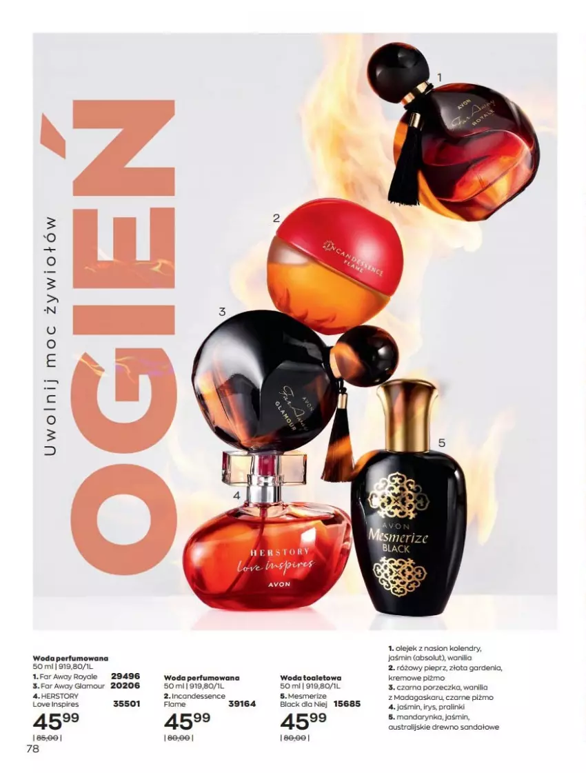 Gazetka promocyjna Avon - Katalog Avon 7/2021 kampania lipiec - ważna 01.07 do 31.07.2021 - strona 78 - produkty: Absolut, Fa, Olej, Perfum, Por, Sandał, Woda, Woda toaletowa