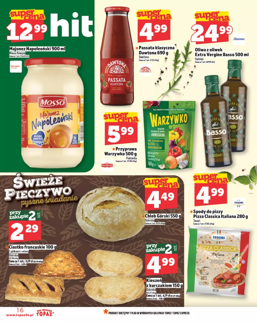 Gazetka promocyjna Topaz - Gazetka - ważna 15.05 do 21.05.2025 - strona 16 - produkty: Gin, LANA, LG, Oleo, Oliwa, Oliwa z oliwek, Pizza, Podravka, Top