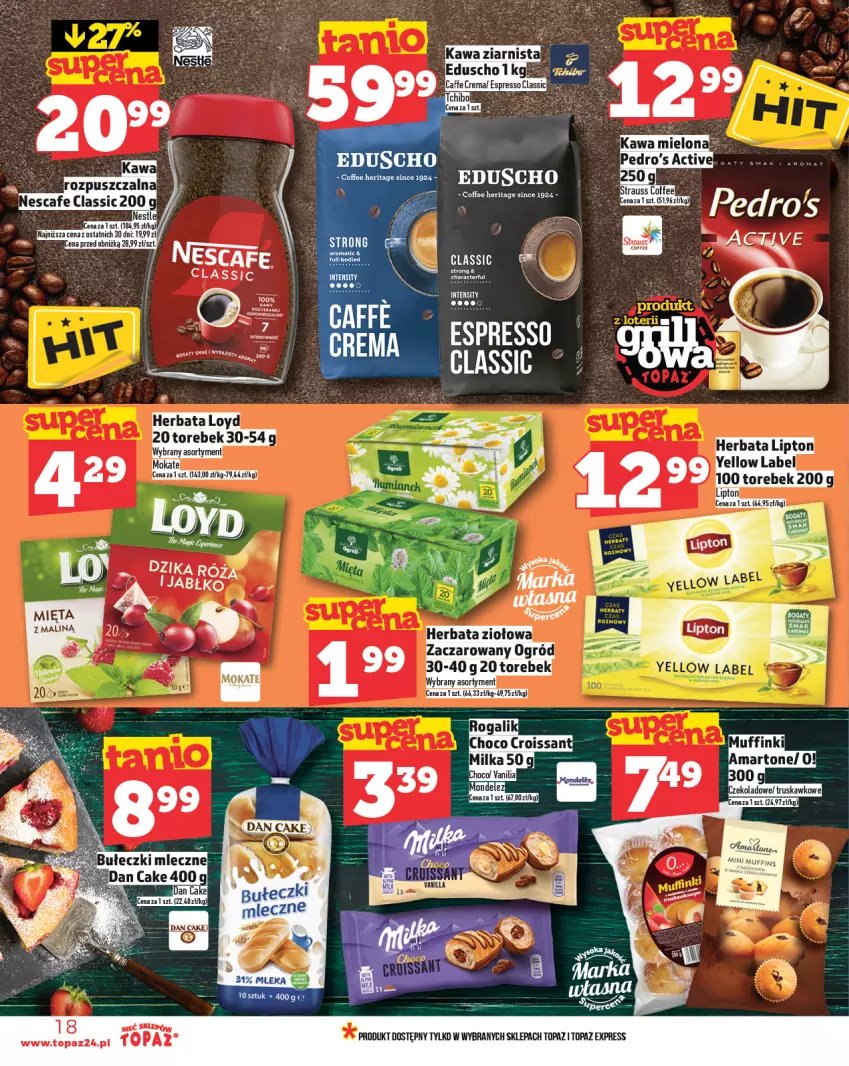 Gazetka promocyjna Topaz - Gazetka - ważna 15.05 do 21.05.2025 - strona 18 - produkty: Herbata, Loyd, Top
