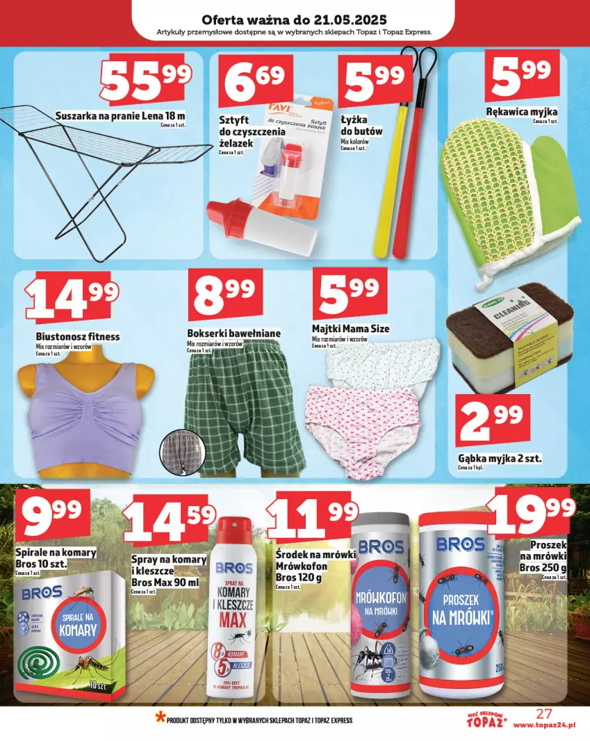 Gazetka promocyjna Topaz - Gazetka - ważna 15.05 do 21.05.2025 - strona 27 - produkty: Biustonosz, Bokserki, LG, Majtki, Ser, Top