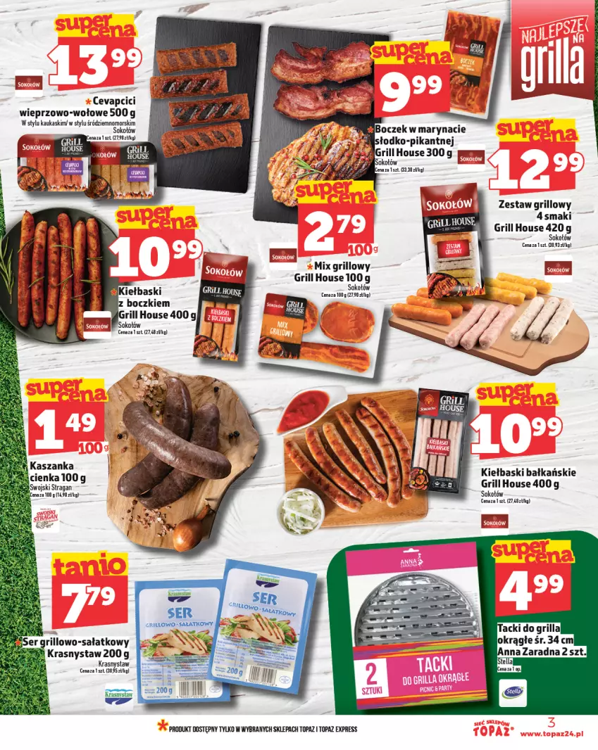 Gazetka promocyjna Topaz - Gazetka - ważna 15.05 do 21.05.2025 - strona 3 - produkty: Grill, Kask, Sałat, Sok, Sokołów, Top