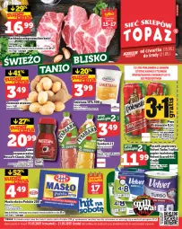 Gazetka promocyjna Topaz - Gazetka - Gazetka - ważna od 21.05 do 21.05.2025 - strona 1 - produkty: Top, Papier, Piątnica, Karkówka wieprzowa, Mlekovita, Velvet, Vita C, Ręcznik, Waga, Masło, Mleko