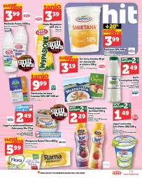 Gazetka promocyjna Topaz - Gazetka - Gazetka - ważna od 21.05 do 21.05.2025 - strona 15 - produkty: Mozzarella, Jogurt naturalny, Top, Ser, Gra, Maślanka, Danone, Rama, Jogurt, Mlekovita, Napój jogurtowy, Vita C, Margaryna, Solan, Flora, Napój, Kefir, Mleko