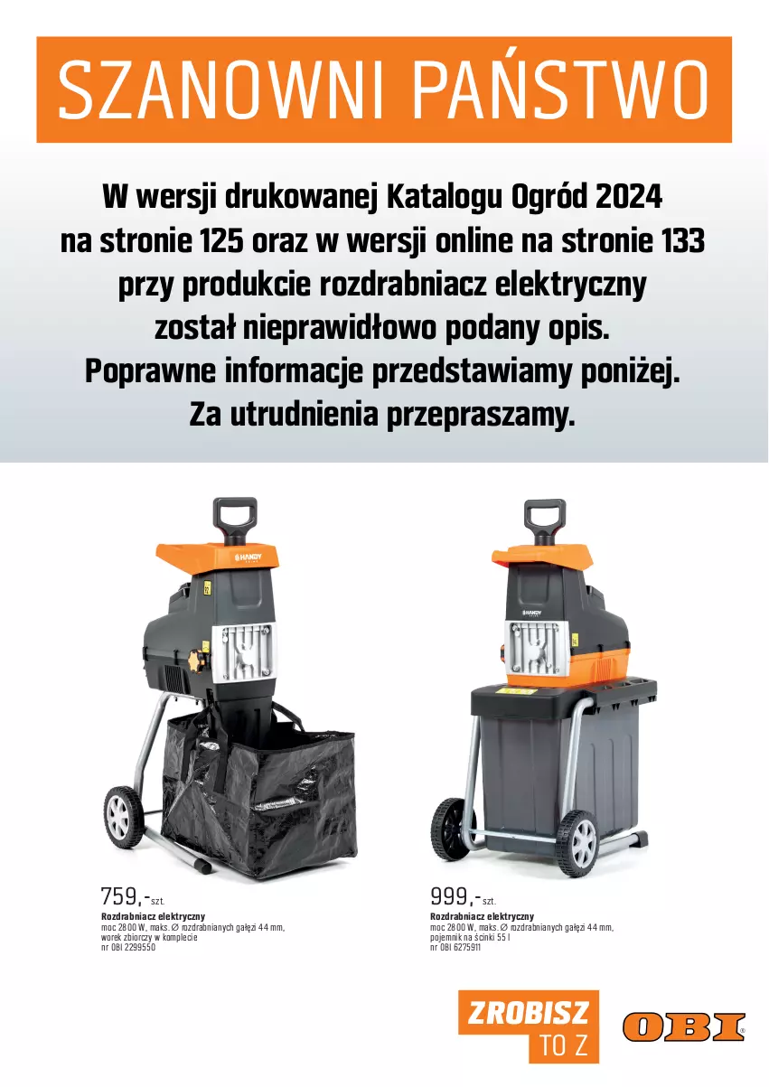 Gazetka promocyjna Obi - Gazetka OBI - ważna 09.03 do 31.10.2024 - strona 172 - produkty: Ogród, Pojemnik, Rozdrabniacz