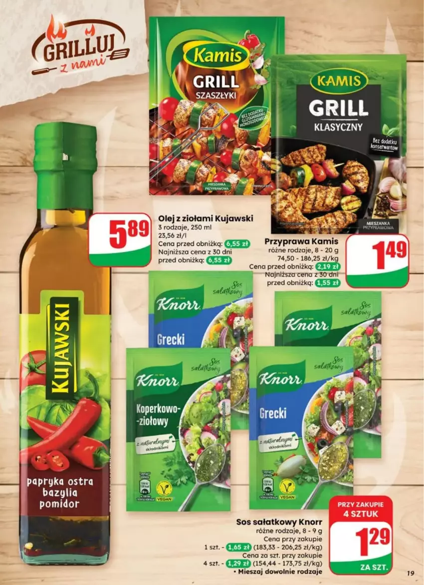 Gazetka promocyjna Dino - ważna 23.07 do 29.07.2025 - strona 11 - produkty: Kamis, Knorr, Kujawski, Olej, Pur, Sałat, Sos