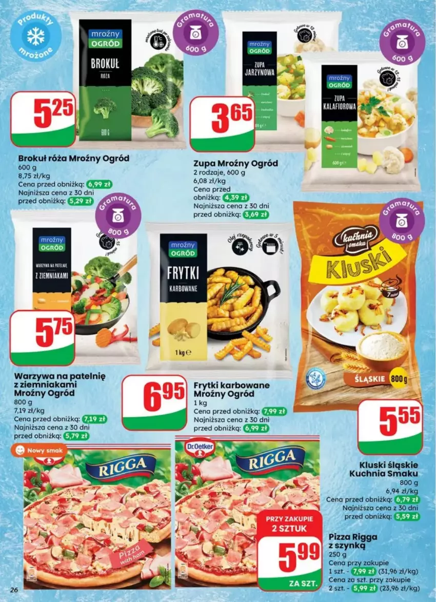 Gazetka promocyjna Dino - ważna 23.07 do 29.07.2025 - strona 19 - produkty: Frytki, Kalafior, Kuchnia, Ogród, Pizza, Róża, Warzywa, Zupa