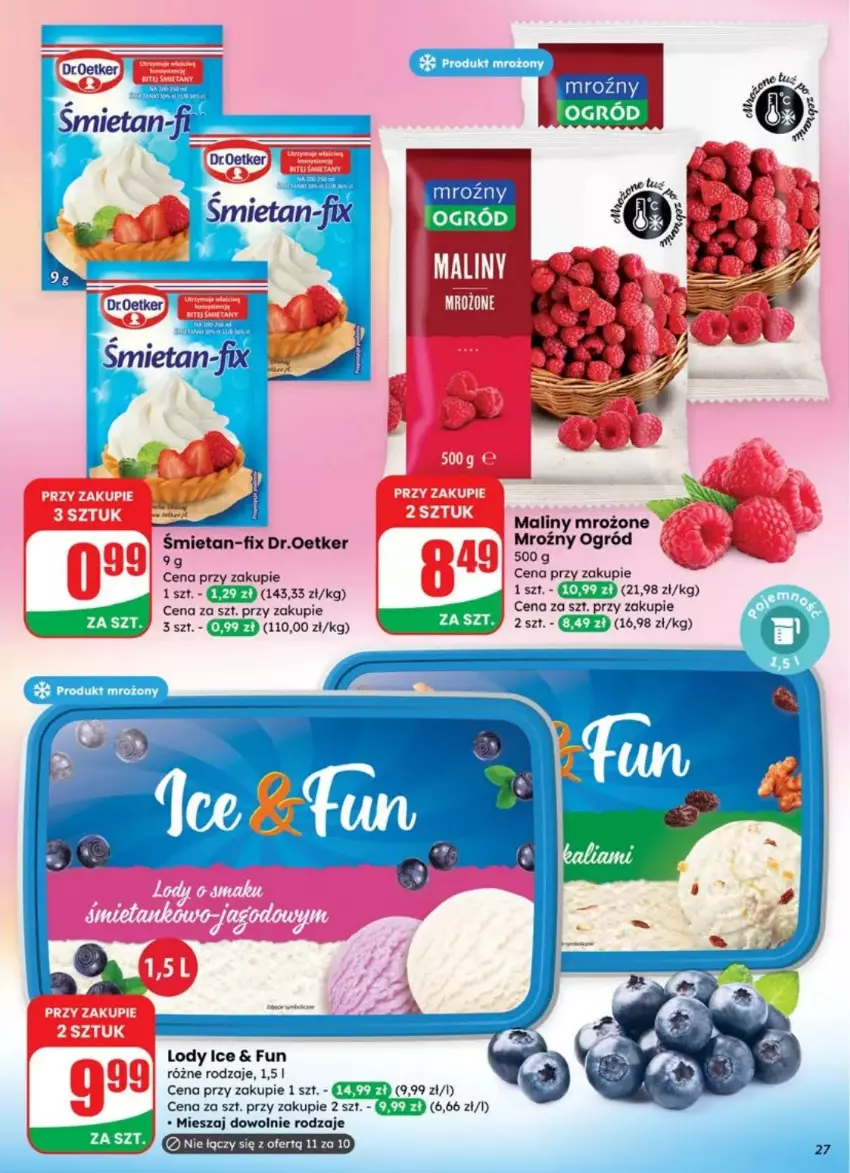 Gazetka promocyjna Dino - ważna 23.07 do 29.07.2025 - strona 20 - produkty: Lody, Maliny, Ogród, Ziaja