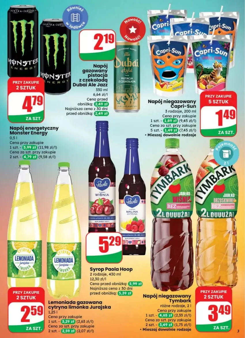 Gazetka promocyjna Dino - ważna 23.07 do 29.07.2025 - strona 23 - produkty: Hoop, Lemoniada, Limonka, Napój, Napój energetyczny, Paola, Syrop