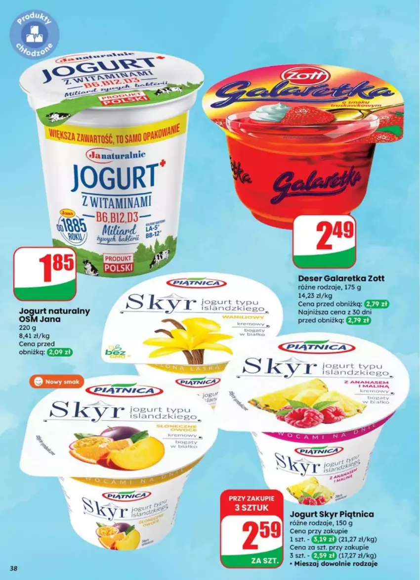 Gazetka promocyjna Dino - ważna 23.07 do 29.07.2025 - strona 32 - produkty: Deser, Gala, Galaretka, Hama, Jogurt, Piątnica, Ser, Zott