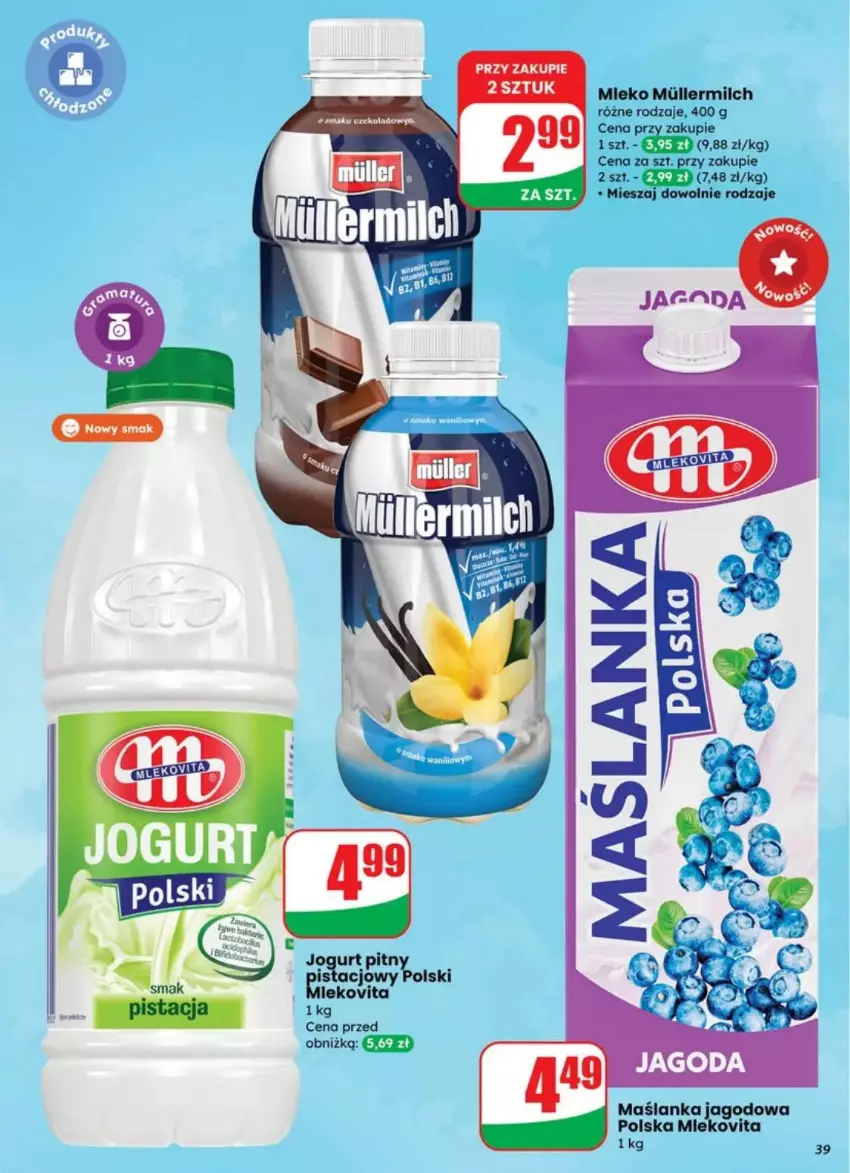 Gazetka promocyjna Dino - ważna 23.07 do 29.07.2025 - strona 33 - produkty: Jogurt, Maślanka, Mleko, Mlekovita