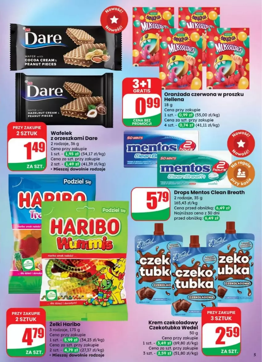Gazetka promocyjna Dino - ważna 23.07 do 29.07.2025 - strona 45 - produkty: Haribo, Hellena, Mentos, Oranżada, Piec, Por, Wafelek