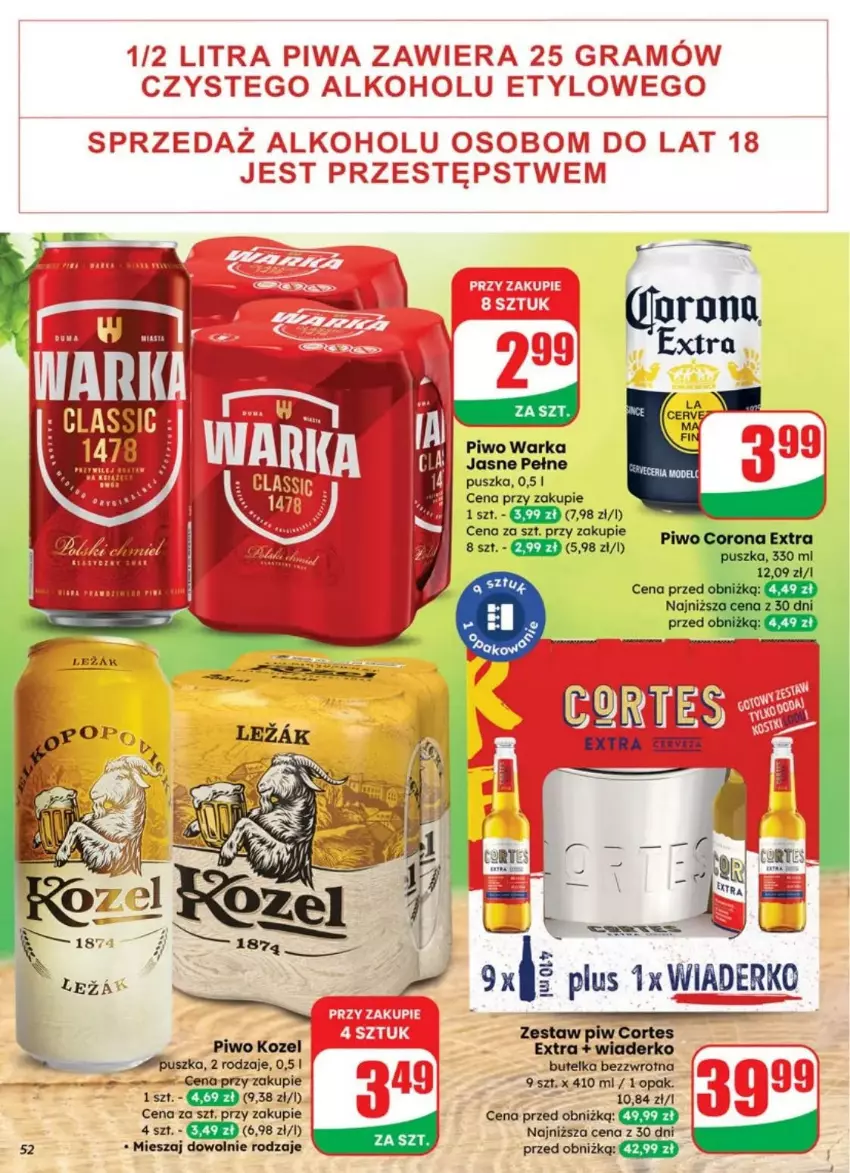 Gazetka promocyjna Dino - ważna 23.07 do 29.07.2025 - strona 48 - produkty: Fa, Kozel, Piwo, Warka