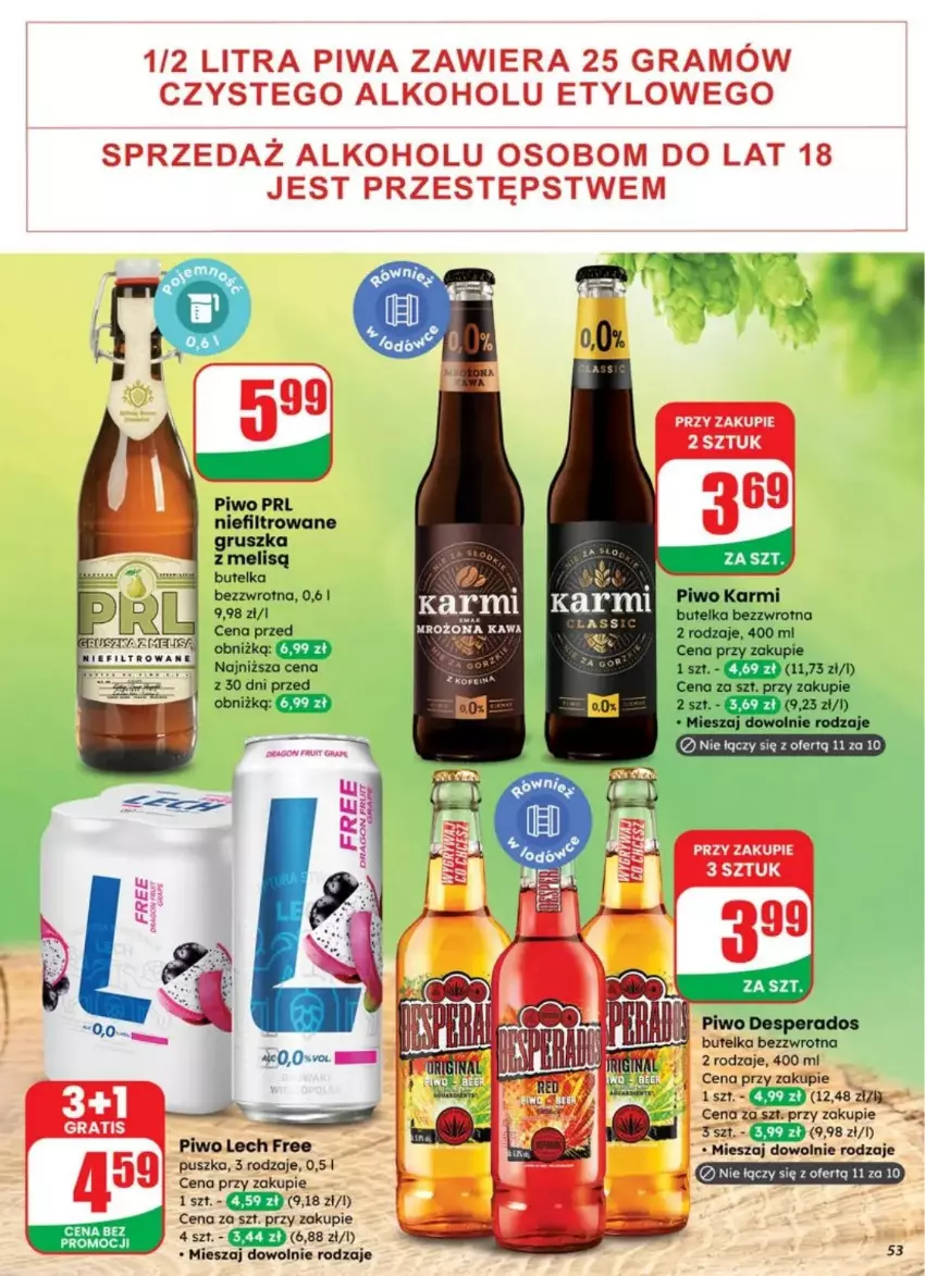 Gazetka promocyjna Dino - ważna 23.07 do 29.07.2025 - strona 49 - produkty: Desperados, Gra, Karmi, Kawa, Piwa, Piwo