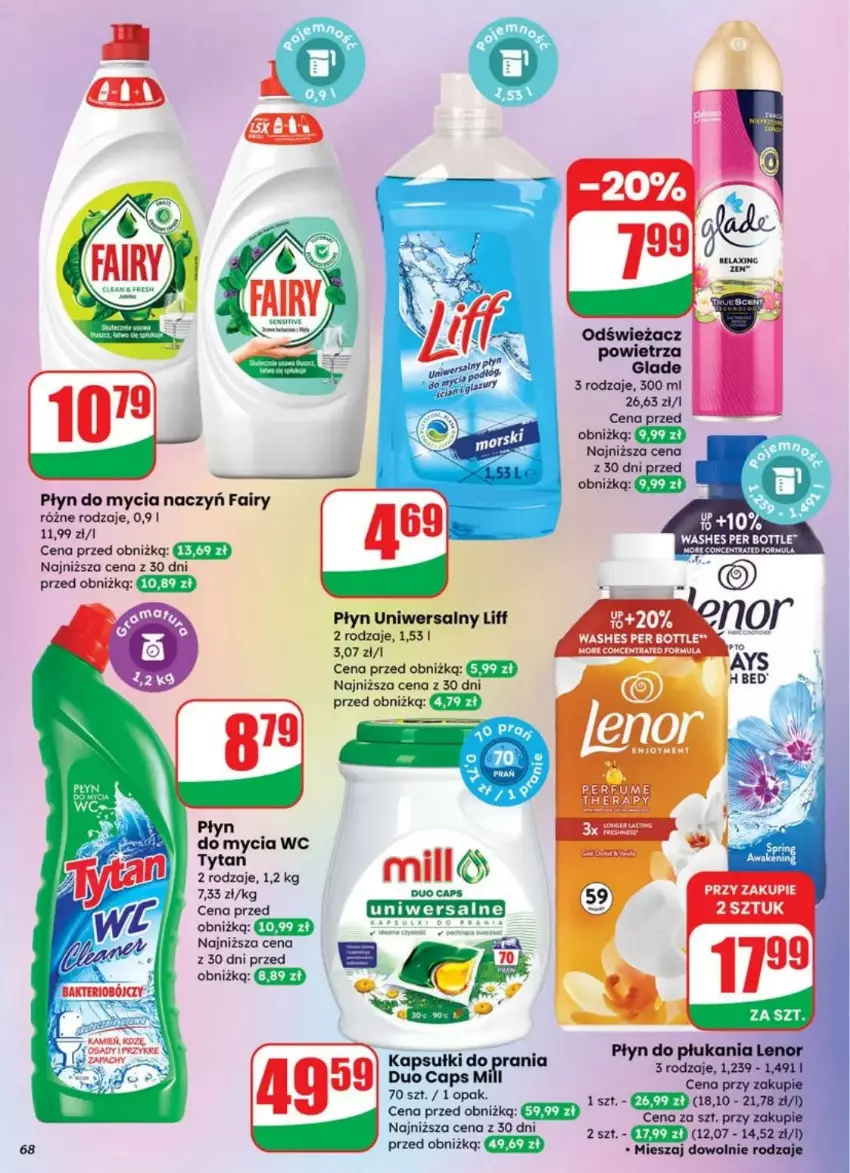Gazetka promocyjna Dino - ważna 23.07 do 29.07.2025 - strona 65 - produkty: Do mycia naczyń, Fa, Fairy, Kapsułki do prania, Płyn do mycia, Płyn do mycia naczyń, Tytan