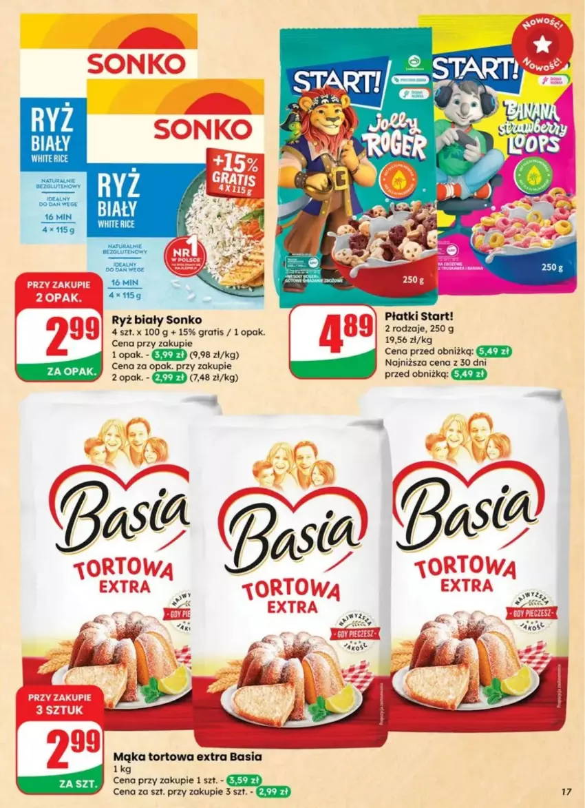 Gazetka promocyjna Dino - ważna 23.07 do 29.07.2025 - strona 9 - produkty: Basia, Gra, Mąka, Mąka tortowa, Ryż, Ryż biały, Sonko