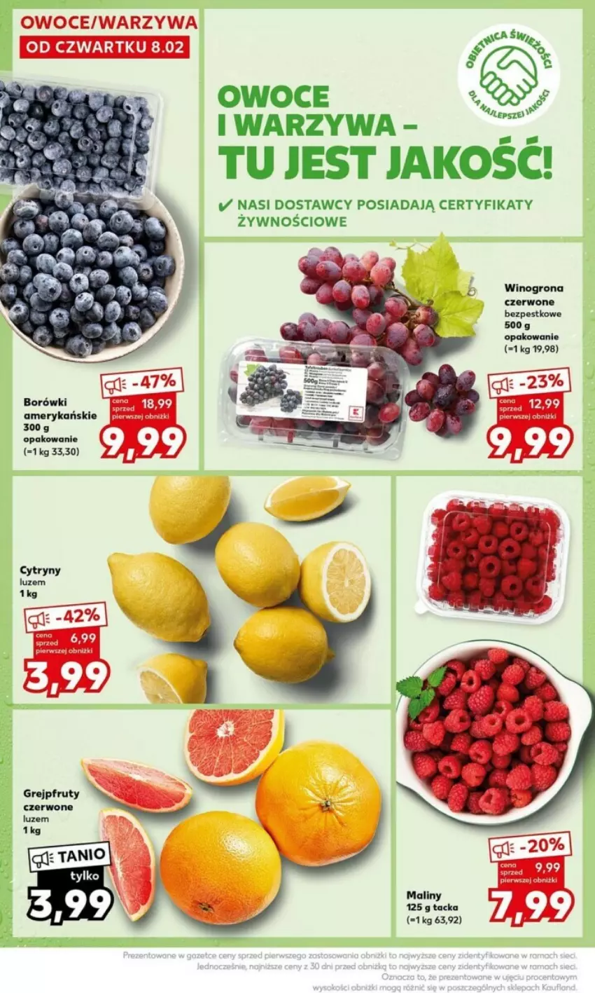 Gazetka promocyjna Kaufland - ważna 12.02 do 14.02.2024 - strona 6 - produkty: Maliny, Owoce, Warzywa, Wino, Winogrona