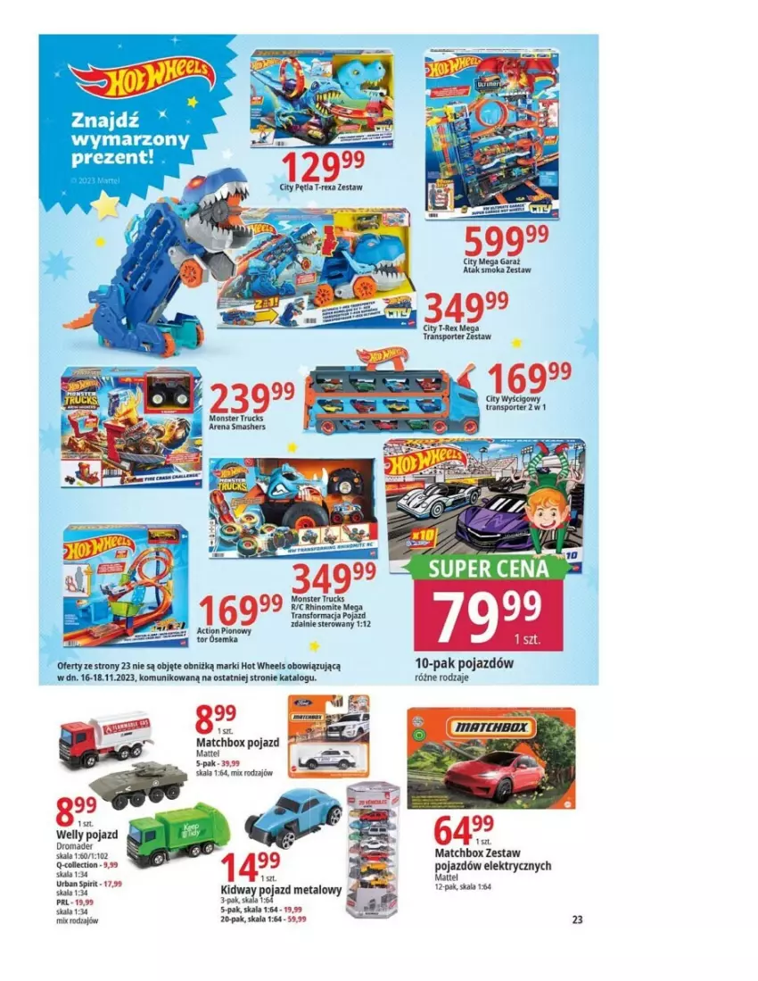 Gazetka promocyjna E Leclerc - ważna 07.11 do 06.12.2023 - strona 16 - produkty: Hot Wheels, Mattel, Pojazd