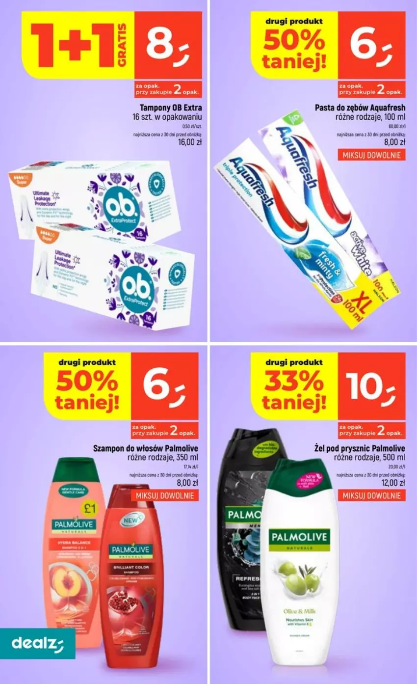Gazetka promocyjna Dealz - NOWA GAZETKA - ważna 13.08 do 19.08.2026 - strona 26 - produkty: Aquafresh, Gra, Palmolive, Pasta do zębów, Szampon, Tampony