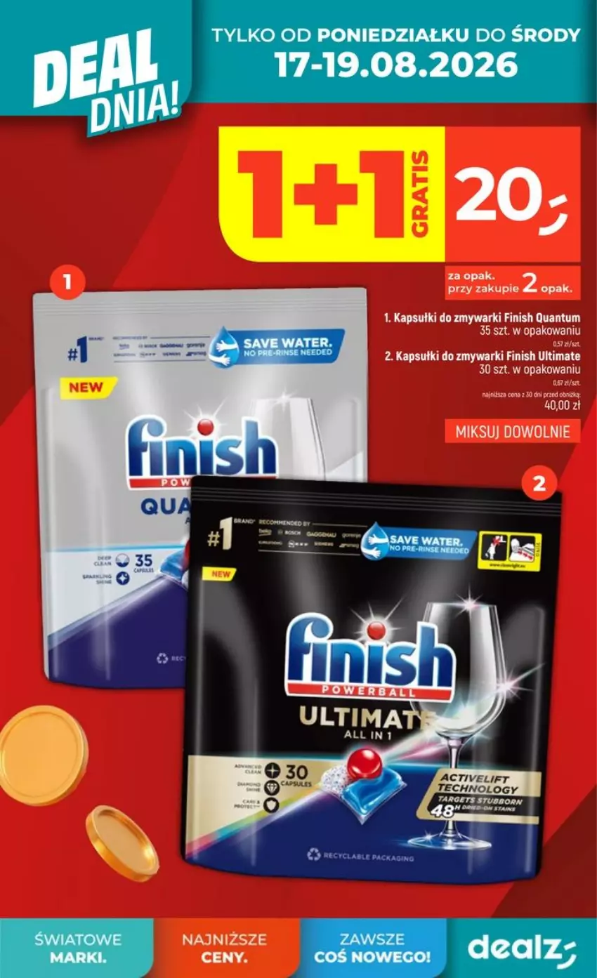 Gazetka promocyjna Dealz - NOWA GAZETKA - ważna 13.08 do 19.08.2026 - strona 6 - produkty: Fa, Finish, Zmywarki