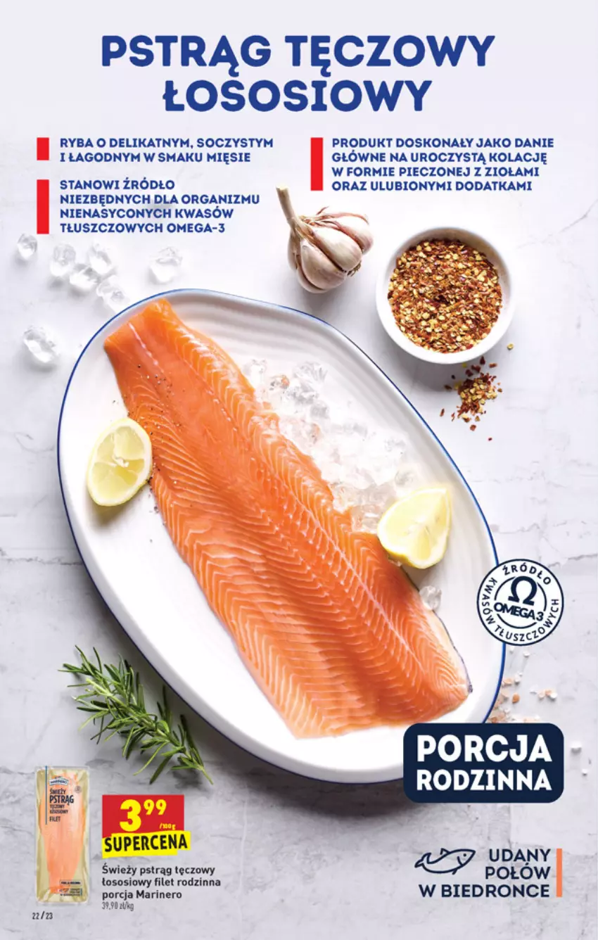 Gazetka promocyjna Biedronka - W tym tygodniu PL - ważna 04.03 do 10.03.2021 - strona 22 - produkty: Omega-3, Piec, Por, Pstrąg, Pstrąg tęczowy, Ryba, Sos