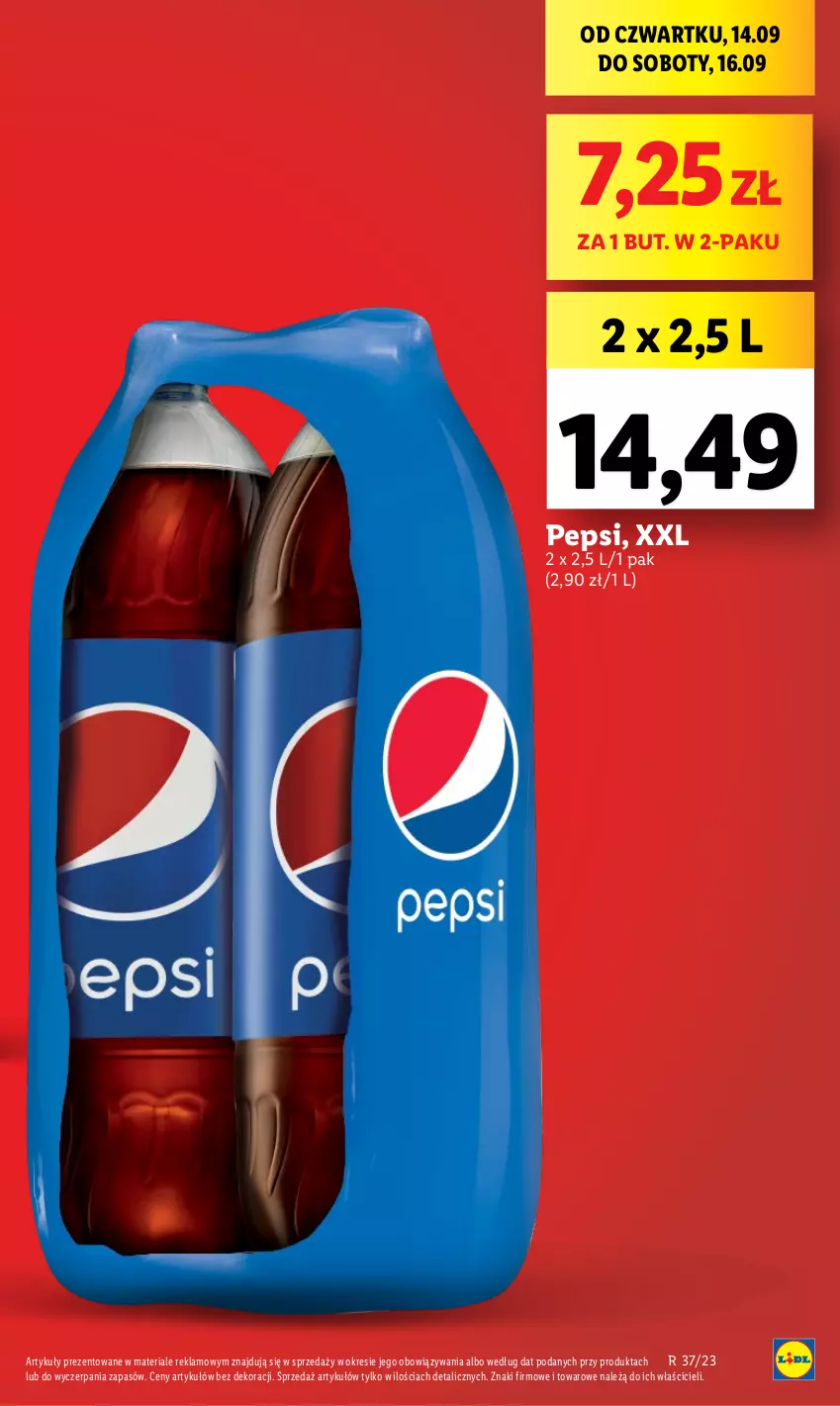 Gazetka promocyjna Lidl - GAZETKA - ważna 14.09 do 16.09.2023 - strona 9 - produkty: Pepsi