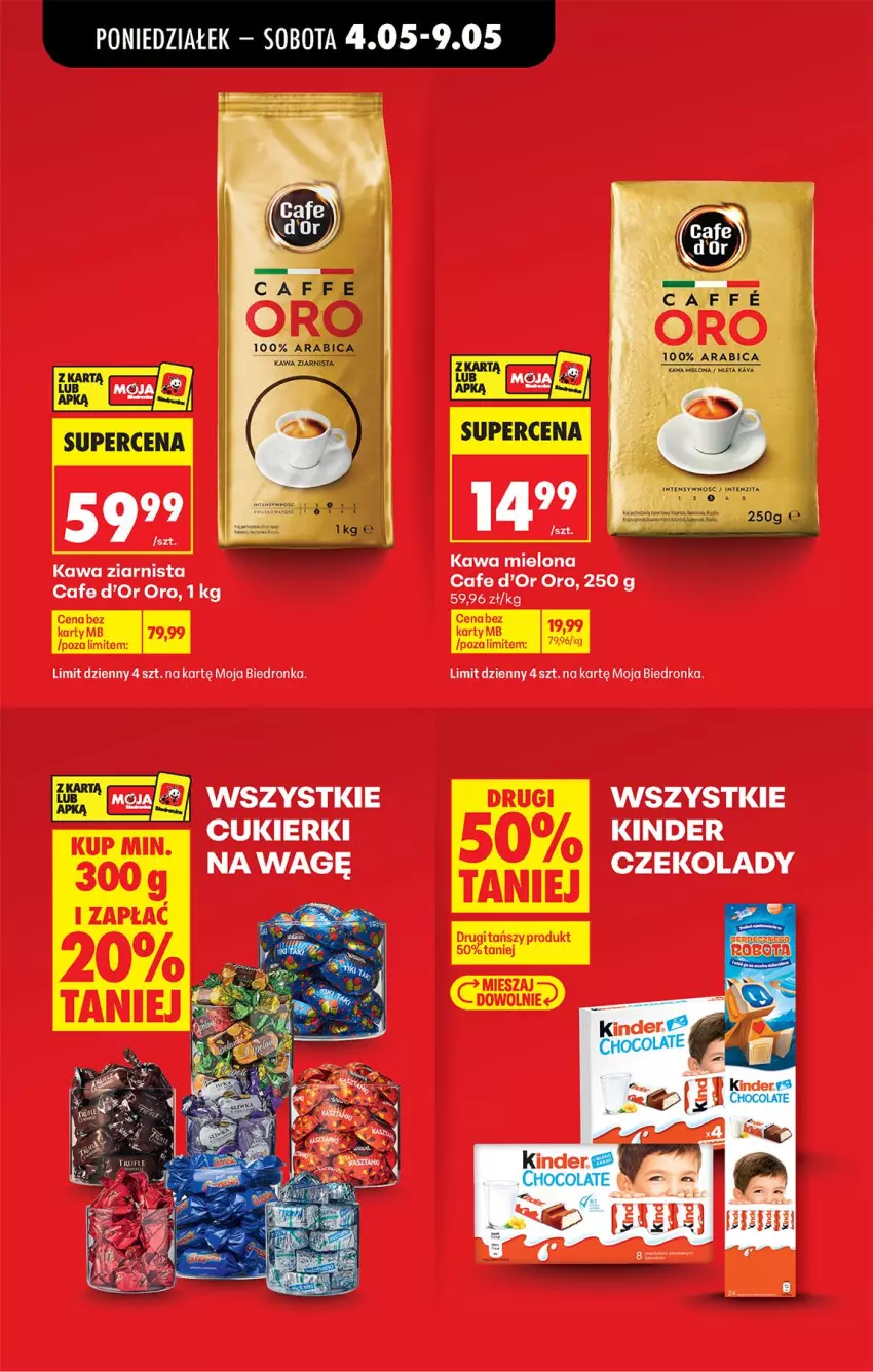 Gazetka promocyjna Biedronka - Od Poniedziałku - ważna 04.05 do 09.05.2026 - strona 15 - produkty: Kawa, Kawa mielona, Kawa ziarnista, Kinder