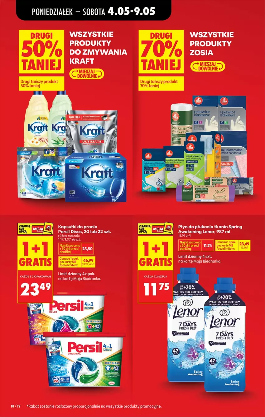Gazetka promocyjna Biedronka - Od Poniedziałku - ważna 04.05 do 09.05.2026 - strona 18 - produkty: Fa, Kapsułki do prania, Lenor, Persil, Płyn do płukania, Por